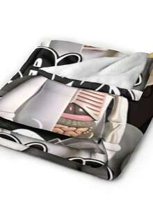 Kawss Kawaii Kaw  Blanket Flannel Blanket, Super Comfortable Winter Warm Blanket Summer Air Conditioning Blanket, Soft And Light Bed Sofa Decoration, Not Easy To Shed, Machine Washable - màu đen - Xem 5