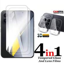 Juego de 4 piezas para Xiaomi Poco F8 Pro/Poco F8 Ultra, 2 protectores de pantalla de vidrio templado + 2 protectores de lente de cámara, protección de pantalla esencial 3D HD 9H anti-arañazos, aplicable a protección diaria, oficina, hogar. Protector de pantalla de teléfono, accesorios de teléfono a prueba de agua, a prueba de golpes, resistente a caídas y arañazos - transparente - Ver 6