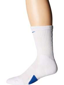 Calcetines de baloncesto  Elite Crew medianos (se ajustan a tallas 6-8 para hombres, 6-10 para mujeres) blancos, rey SX7626-100 - 1 - Ver 1