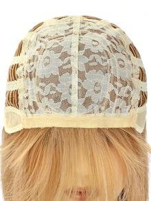 24-Inch Synthetic Wig With Bangs, Long Straight Golden Hair, Heat Resistant Synthetic Fiber Wig Suitable For Daily Wear - Multicolor - View 9