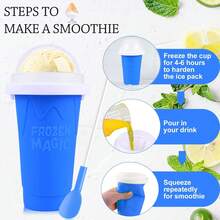 [US Stock]4-Color Smoothie Cup Set, 32oz Insulated Tumbler Cups With Lids And Straws, Shatterproof Design Ideal For Gym, Protein Shakes & Everyday Beverages - Nhiều màu - Xem 3