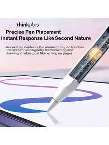 Lenovo BP19BL Capacitive Pen For Studying And Office Use, Apple Dedicated, Full-Screen Note-Taking With Anti-Mistouch, Quick Operation For Increased Efficiency, Long Battery Life, Built-In High-Sensitivity Chip For Precise Pen Strokes, Intelligent Tilt Pressure Sensitivity - White - View 4