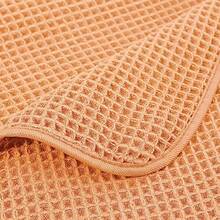 Oversize 60 X 30 In. Quick Dry Lint Free Microfiber Bath Towel Set 6 Piece Orange Waffle Weave - Orange - View 5