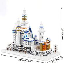 1868pcs Famous World Landmark, Swan Lake Castle, World Scenery Architecture Model, Assembly Toy, Gift, Decorative Micro Building Blocks - Multicolor - View 7