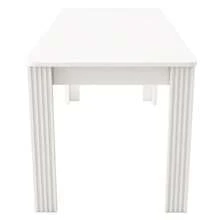 Dining Table, Contemporary Dining Table, Sturdy Dining Table, Four-Legged Table, Oak Wood Table, Rectangular Dining Table, Coffee/Leisure Table, Modern And Simple Dining Table, White [OLD SKU: WF312300AAW] - White - View 5