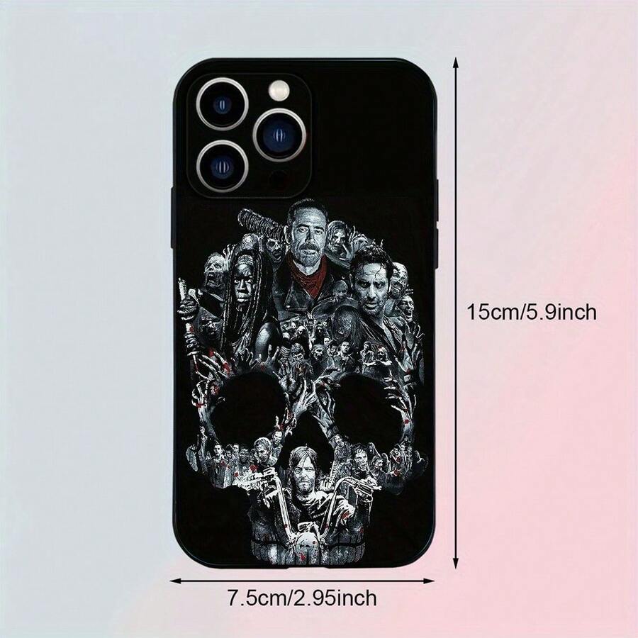 Esta funda de The Walking Dead, diseñada específicamente para , presenta un exterior de TPU negro que es de estilo caricaturesco, resistente a los golpes y excepcionalmente duradera. Es compatible con los modelos de  11 a 16 Pro Max. - Mezcla de colores - Ver 1