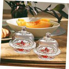 ón de postre transparente tazones de postre con tapasón para mezclar con tapa bol vasitos para postresón soups tazones de preparación de vidrio tazas claras - 1 - Ver 7