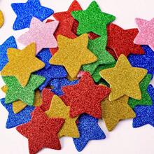 300pcs Colorful Glitter Foam Stickers, Self-Adhesive Stars, Mini Heart Shaped Glitter Stickers, Ideal For Kids Party Favors, Arts & Crafts, Suitable For DIY Crafts, Scrapbooking, DIY Cards, Envelopes And Home Decor (Random Colors And Styles) - Multicolor - View 10