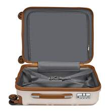 Lightweight 2 Piece Cabin Suitcase Set 20 Inch Carry On Luggage With Vanity Case ABS PC Hard Shell Spinner Wheels TSA Lock YKK Zipper For Travel - Beige - View 12