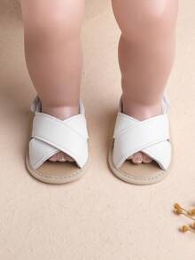 0-1 Year Old Infant Toddler Shoes, Summer Infant Sandals, Newborn Breathable Pre-Walker Shoes - White - View 5