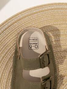 Toddler Boys' Simple Fashion Flat Sandals, Non-Slip Outdoor Walking Shoes, Summer - Army Green - View 7