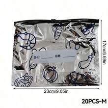 1/10/20/30pcs Aluminum Foil Refrigerator Storage Bags Reusable Perfect For Kitchen Organization In The Refrigerator Or Freezer 3 Size Zipper Fresh-Keeping Bags For Fruits Vegetables Meat Grains Nuts Snacks Food Preservation Sealing Bags Kitchen Accessories