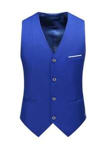 Male Groom Wedding Blazers High Quality Dress Jacket Coat Pants Vest Men 3 Pieces Set Formal Slim Tuxedo Prom Suit Business Networking Formal Tuxedo Prom Suit Work Office Suit - Royal Blue - View 5