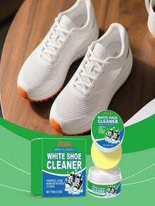 1 Bottle Multi-Function White Shoe Cleaner, With Whitening, Stain Removal, And Anti-Yellowing Effects, No Water Washing Required, Suitable For Sneakers - Multicolor - View 3
