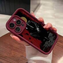 Estuche para teléfono con patrón de hombre misterioso fumando fondo rojo y negro compatible con estuches para teléfonos  estuches para teléfonos OPPO estuches para teléfonos vivo estuches para teléfonos Redmi estuches para teléfonos  estuches para teléfonos Honor estuches para teléfonos   17  16 Pro Max  15 Pro Max  13 y  12 Hecho de material de TPU que brinda protección contra caídas Es un regalo para familiares, amigos, seres queridos, novios / novias y regalos de Navidadfunda de ,  funda de  16, Navidad,  fundas de , funda de  15,  17 Pro Max, fundas para , funda de  16 Plus, regalos de Navidad, funda de  13, funda de teléfono de Navidad, funda de  16 Pro, funda de teléfono  15, funda de teléfono  13, funda de  15 - Rojo - Ver 5