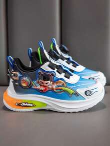 2025春季新款旋转扣篮球鞋，男童款，耐穿防滑运动鞋，女童款 - 藍色 - 查看 8