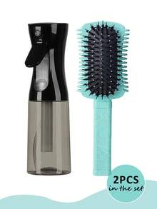 2/3/4/5/6/10 件套美发造型梳套装,包含卷发梳(易于梳理和造型)、9 排梳、蓬松梳、尖尾梳、边缘梳、花朵发夹、鳄鱼夹、硅胶头皮按摩洗发刷(用于淋浴)、带 200ml 喷雾瓶的卷发梳,男女皆宜,专为卷发和波浪发设计,易于梳理、造型和定型(绿色) - 彩色 - 查看 22