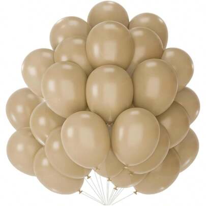 10/20/30/40/50pcs Light Brown Balloons In Different Sizes 18 12 10 5 Inches Latex Brown Balloon Set Suitable For Birthday Parties, Bridal Showers, Wedding Anniversary Decorations