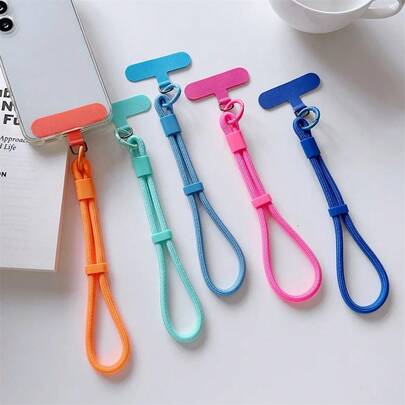 1Pc Adjustable Multicolor Nylon Phone Lanyard Durable Fashionable Short Cord For Mobile Phone Case Anti-Lost Accessory Phone Strap
