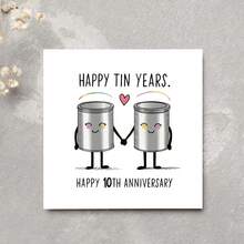 Fun Anniversary Cards, Happy 10th Anniversary, 10th Anniversary Cards, Wedding Anniversary Cards, Dating Anniversary Cards - Multicolor - View 4