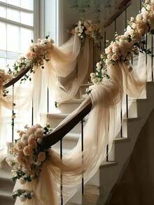 Romantic Chiffon Gauze Veil Arch Curtains For Outdoor Wedding, Wedding, Bridal Giveaway And Party Decorations Best Gifts, Wedding Decorations, Home Decorations, Room Decorations Party Favors Bride - Multicolor - View 5