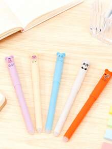 5/10 chiếc bút bi có thể xóa được họa tiết động vật hoạt hình dễ thương màu ngẫu nhiên 0,5mm bút mực xanh/đen, dùng cho học sinh viết, ghi chú, ký tên trong văn phòng, quà tặng cho giáo viên, bạn bè, đồ dùng văn phòng & trường học - Nhiều màu - Xem 3