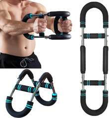 腕のトレーナー、20KG-40KG 調節可能な胸の練習装置、腕のトレーナー、腕のトレーナー、携帯用強力な 棒、取り外し可能な設計は、どこでも鍛えます！ - ブルー - チェックする 5