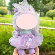 17cm Doll Clothes - Tulle Skirt & Black Dress Outfit Set, Suitable For Labubu Doll - Multicolor - View 6