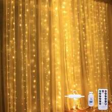 Cortinas 3x3 Mts Decorativas Serie De Luces De 300 Led Con 8 Modos Control Usb - Unitalla - Ver 1