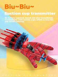 4pcs Wearable Superhero Spider Web Shooter Toy Set, Refillable Blaster Role Play Shooting Outfit, Creative Toy, Great Gift For New Year, Birthday, Christmas - Multicolor - View 6
