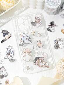 1卷宠物闪光胶带，可爱猫咪系列，适用于礼品、办公、家居、标记、标签、教室、娱乐玩具、学生计划本、创意复古装饰DIY材料 - 彩色 - 查看 4