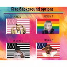 Custom Photo Pink American Flag Personalized Tapestry Design Your Image Funny Flag Tapestry Bedroom Decor, Pink American Flag - 1PC - Xem 8