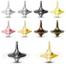 1pc Stainless Steel Movie Spinning Top Toy, Helps Relieve Stress, Adds Entertainment - Black - View 8