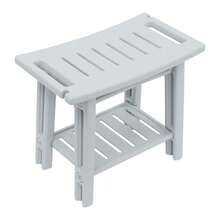 YUNRUX Shower Bench, Shower Stool For The Bathroom, Shower Stool For The Bathroom With Storage Area 56*32*46cm - A - View 9