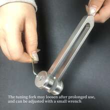 1个128Hz、136.1Hz、256Hz音叉，配橡胶锤和便携袋 - 銀色 - 查看 6