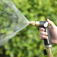 Boquilla de manguera de jardn con chorro de alta presin, pulverizador de manguera de agua de metal resistente, control de flujo de pulgar, vlvula de encendido, patrones de pulverizacin - inicial - Ver 8