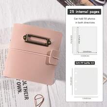 Retro PU Leather Faux Leather Pocket Album, 3-Inch Mini Photo Album, Portable Mini Instant Camera Album, Loose-Leaf Three-Ring Binder, Cards, Collectible Cards Album, Christmas Gift - Multicolor - View 15