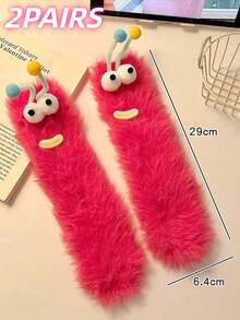 1/2 双女士趣味袜子：中筒袜、节日袜、卡通袜、毛绒袜、礼品袜、踝袜、大眼袜、可爱袜、保暖袜、搞笑袜 - 适合日常穿着、节日和派对 - 彩色 - 查看 16