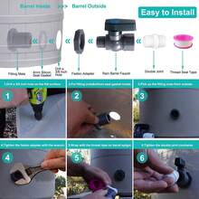 2 Packs3/4in, Rain Barrel Spigot Kit Fitting Hose Faucet Adapter And Thread Seal Tape For Water Tanks, Aquariums, Tubs, Garden Barrel