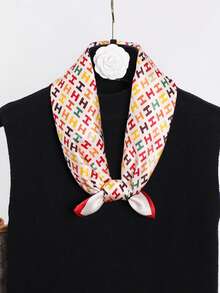 This 100% Pure Silk Scarf For Women Is Compact And Lightweight, Can Be Worn As A Headscarf Or Neck Scarf, Showcasing An Elegant, Fresh And Sweet Charm. The Size Is 20.87 X 20.87 Inches, Suitable For Dates And Daily Wear. - Multicolor - View 17