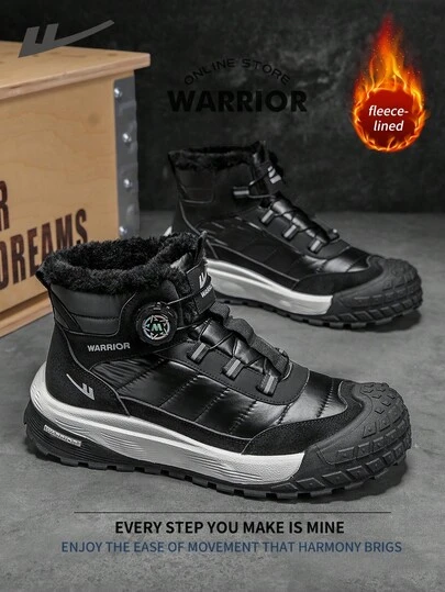  Warrior Bekväma Gatuskor med Tjocka Sulor för Höst och Vinter Lätta Bekväma Löparskor med Andningsförmåga Anspråkslös Stil Avslappnad Men Elegant Sneakers som Kan Användas Året runt Slitstarka Heldagskläder Träningssneakers Termofodrade Sneakers