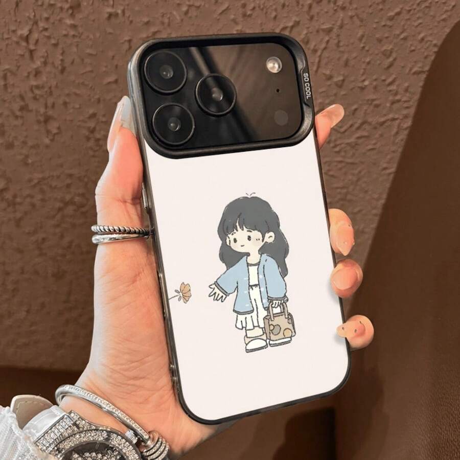 A Gift for Christmas And Thanksgiving, a Colored Silver Printed Phone Case Designed for The for  17, Compatible with for  Models 17, 16, 15, 14, 13, 12, 11, Plus Pro Max. Perfect As a Birthday Present for a Girlfriend, Boyfriend - Negro - Ver 1