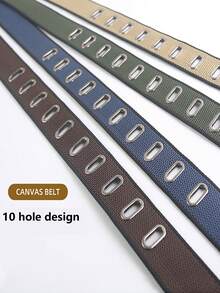 Thắt lưng nylon dệt ngoài trời, thời trang cao cấp, thắt lưng có khóa, thắt lưng vải bố thường ngày dành cho giới trẻ, thắt lưng denim nam. - xanh quân đội - Xem 7