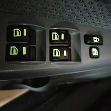 1pc Car Window Switch Button Sticker, Glow-In-The-Dark Design, Easy To Apply And Remove, Car Door Safety Decorative Decal - Multicolor - View 7