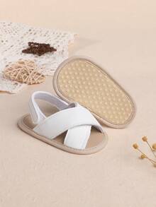 0-1 Year Old Infant Toddler Shoes, Summer Infant Sandals, Newborn Breathable Pre-Walker Shoes - White - View 2