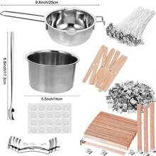 DIY Candle-Making Kit, Including Wax Furnace, Candle Wick, Candle Adhesive And Stand, Candle Centering Tool And Candle Craft - Multicolor - View 4