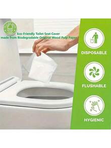 10/50/200片装一次性马桶座垫，便携式旅行露营酒店浴室防水马桶座垫，防水一次性马桶座垫 - 保护垫 - 便携式，适用于公共卫生间、旅行和度假 - 彩色 - 查看 5