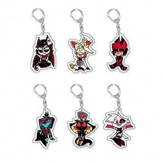 1 Cute Anime Cartoon Character Acrylic Keychain Backpack Pendant, Suitable For Bags And Keys, Is An Ideal Gift For Fans