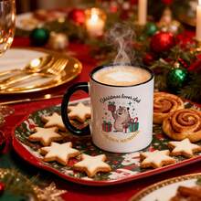 1 Pack Coffee Cup, Santa Claus And Reindeer Design - Merry Words, Gold Embellishments, Holiday Decoration, Home, School, Office Or Gifts, Hand Wash Only, Reusable, No Electricity Needed, Coffee Bar Accessories, Coffee Cup Set, Insulated Cup, Coffee Travel Cup, Coffee Insulated Cup, Outdoor Coffee Cup, Coffee Cup/Insulated Cup, Insulated/Thermal/Insulated Cup, Hot Drink Travel Cup, Coffee Cup, Insulated Cup Warmer, Drinking Bottle, Insulated Cup, Coffee Cup - Style 3 - View 4