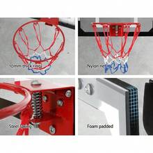 Everfit 23" Mini Basketball Hoop Backboard Door Wall Mounted Sports Kids Black - 白色 - 查看 6
